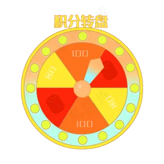 彩色圆形积分转盘