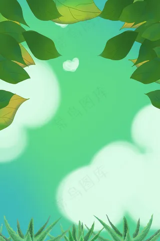 惊蛰绿叶psd分层banner