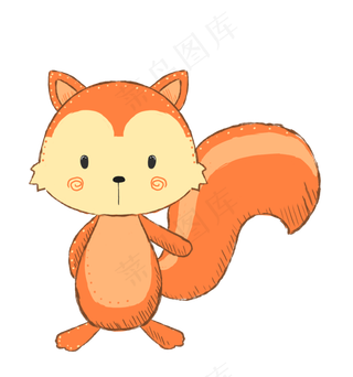 手绘卡通动物装饰素材,免抠元素