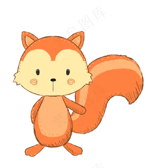 手绘卡通动物装饰素材,免抠元素