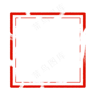 中国风红色印章边框
