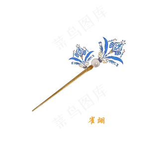 中国珠宝传世之美手绘中国风发簪