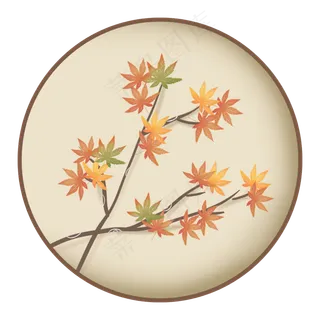 立秋枫叶树叶落叶秋天树枝叶子树