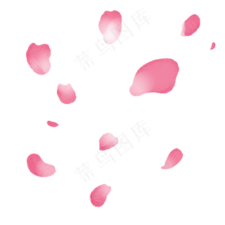 散开飘落的樱花花瓣,免抠元素