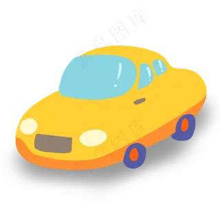 玩具黄色小汽车简单孩子六一儿童