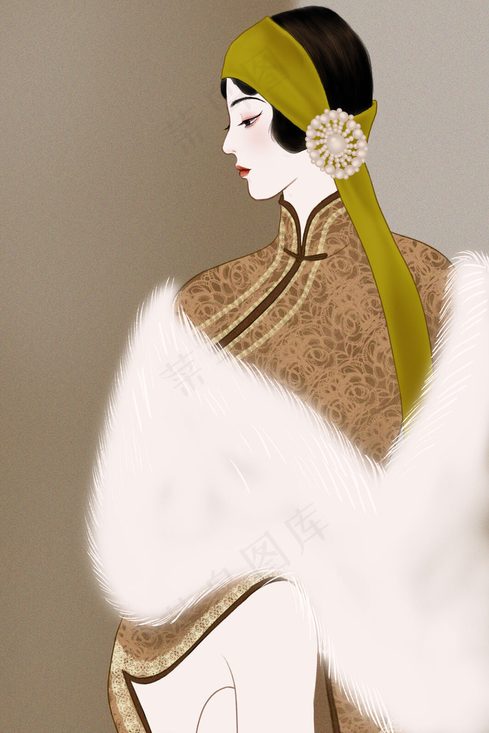 创意民国风 工笔 人物