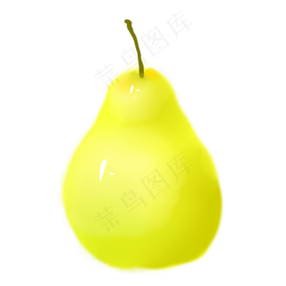 绿色梨子水果食物元素