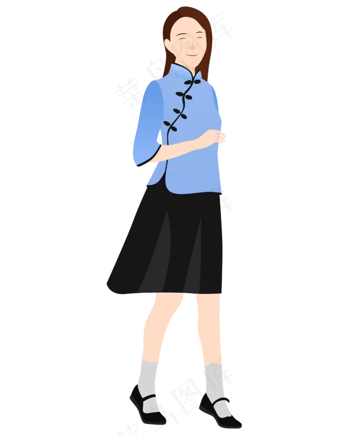 五四青年女孩(4167*5208px 300 dpi )ai矢量模版下载