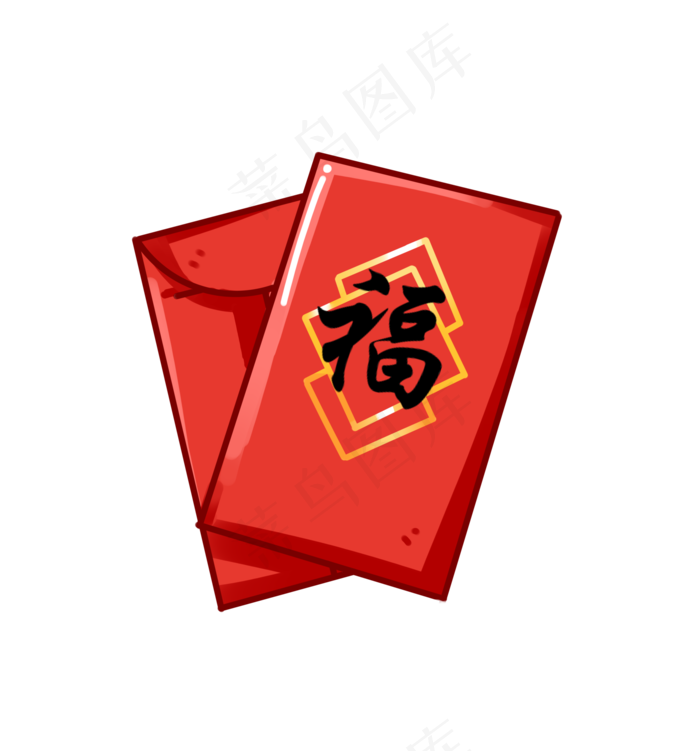 两个新年红包插画