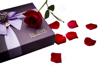 礼品和情人节玫瑰