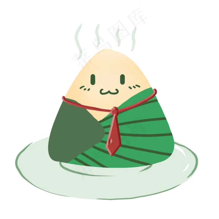 热乎乎的可爱粽子插图