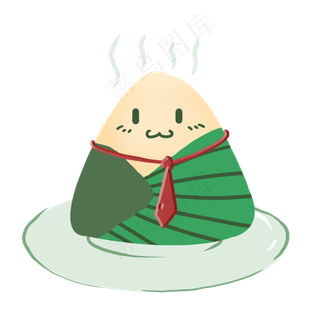 热乎乎的可爱粽子插图