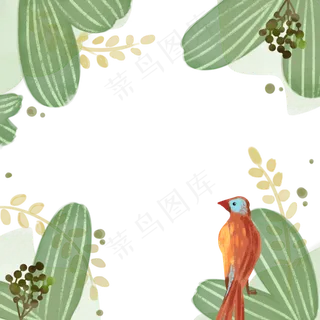小清新花鸟边框png,免抠元素 小清新花鸟边框png,免抠元素