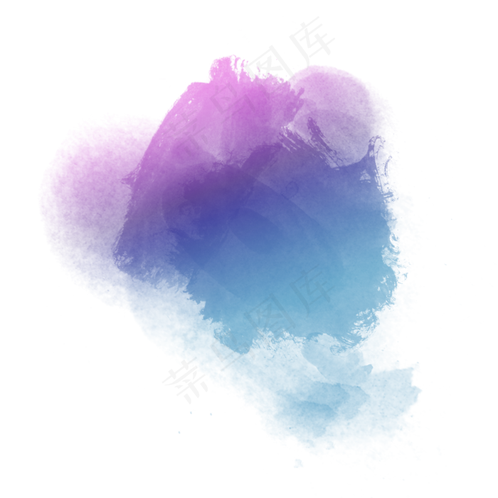 紫色水彩墨迹装饰(3000X3000(DPI:300))psd模版下载