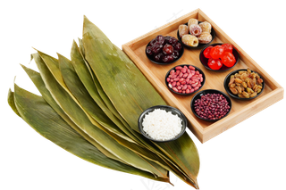 端午节粽子食材蜜枣粽叶糯米