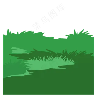 绿色矢量通用草地装饰