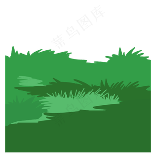 绿色矢量通用草地装饰