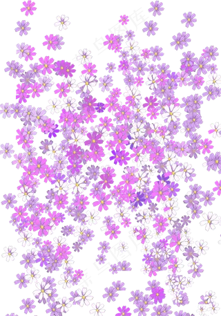 手绘雏菊花瓣粉紫色飘落漂浮矢量