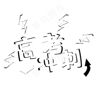 高考冲刺立体艺术字