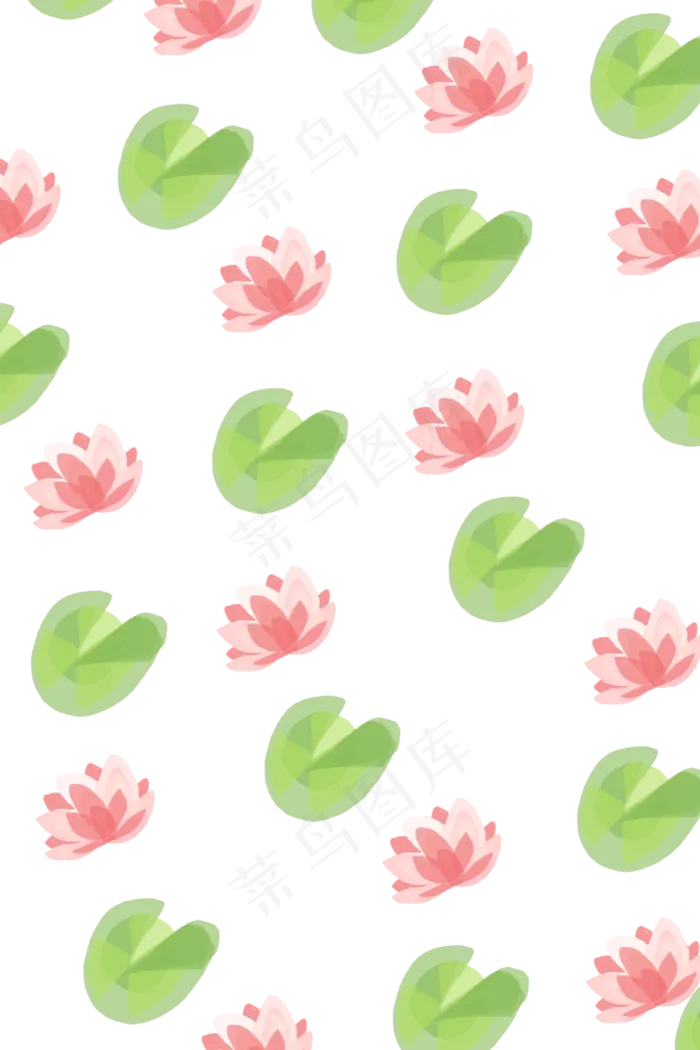 手绘荷花壁纸底纹(3543X5315(DPI:300))psd模版下载