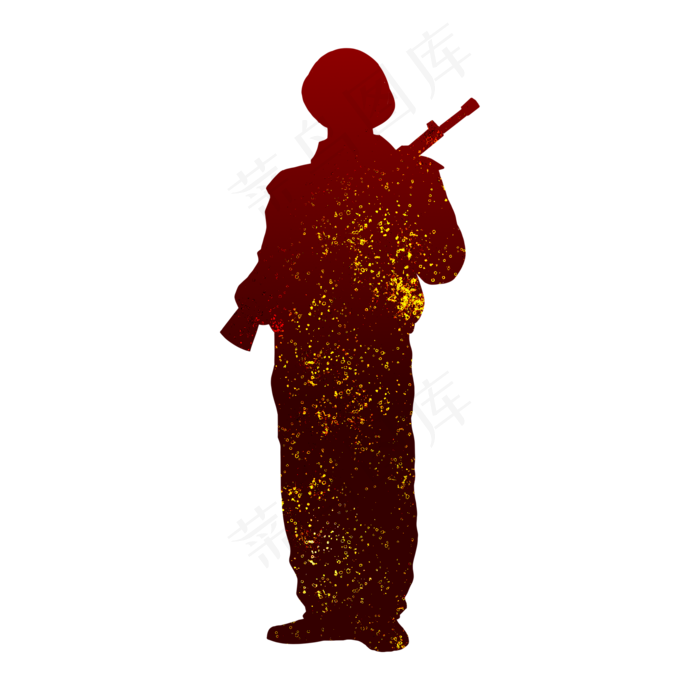 建军节军人剪影边防军人,免抠元素(2000*2000px 300 dpi )psd模版下载