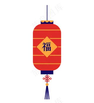春节红色矢量灯笼,免抠元素