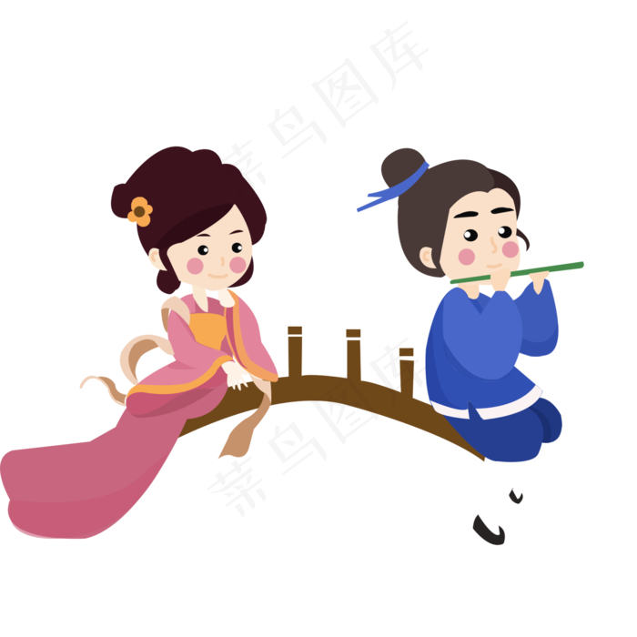 创意七夕节日装饰元素,免抠元素