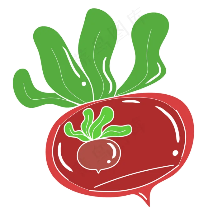 简约可爱水果蔬菜红萝卜(2000X2000(DPI:300))psd模版下载