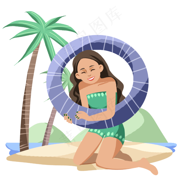 立夏游泳圈女孩