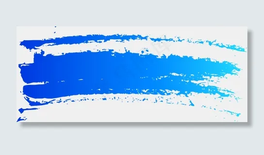 不规则蓝色动感笔刷图