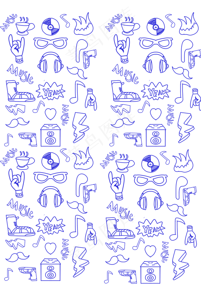 插画音乐朋克元素