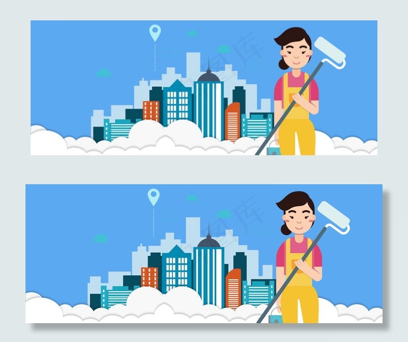 家政招聘海报背景