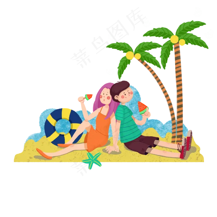 立夏吃西瓜(2000*2000px 300 dpi )psd模版下载