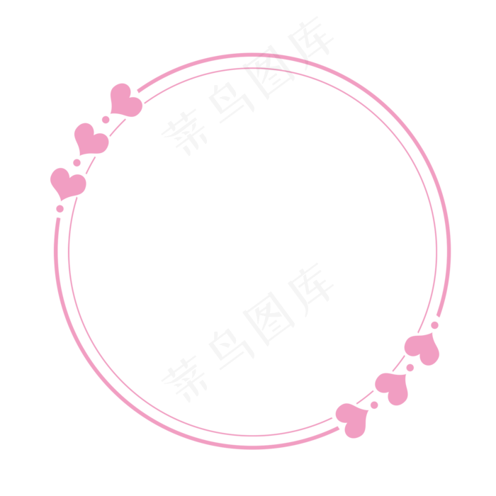 母亲节粉色爱心边框
