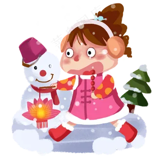 元宵节人物和花灯