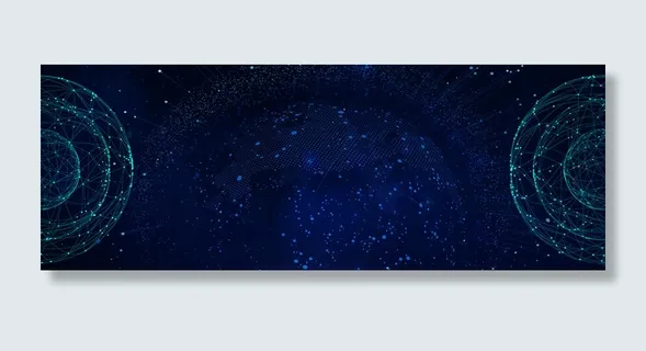 区块链深蓝色互联网金融货币banner