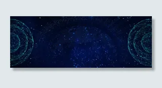 区块链深蓝色互联网金融货币banner