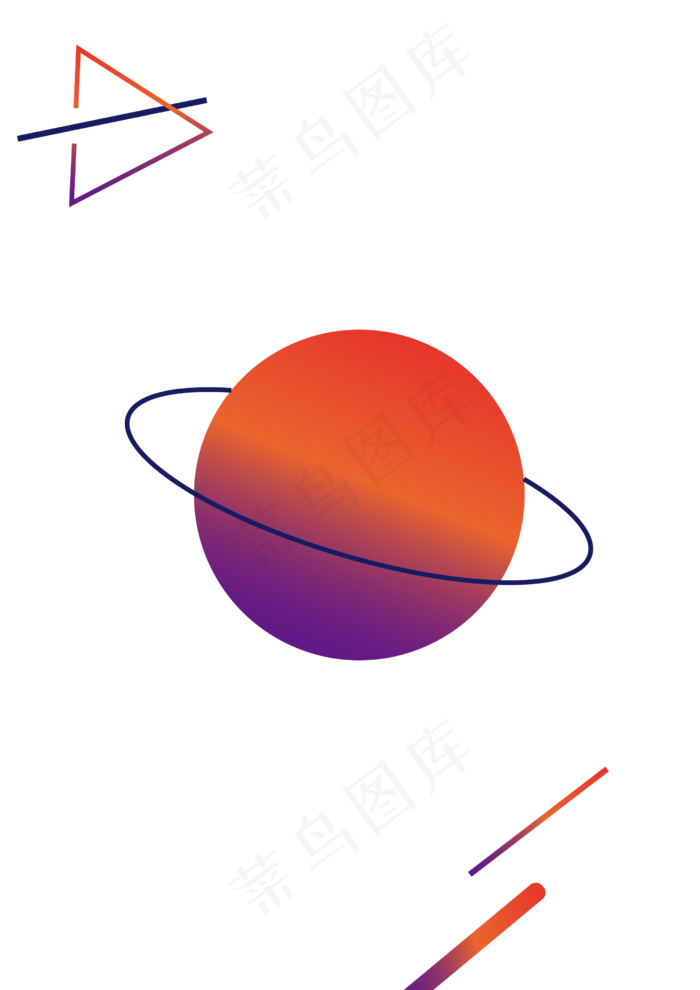 炫酷星球线条元素