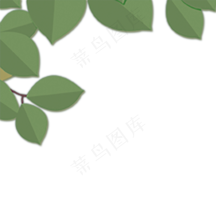 植物绿色叶子(2000X2000(DPI:300))psd模版下载