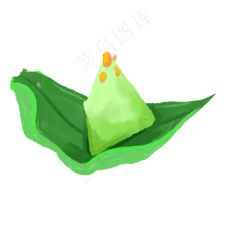 打开的绿色粽子粽叶