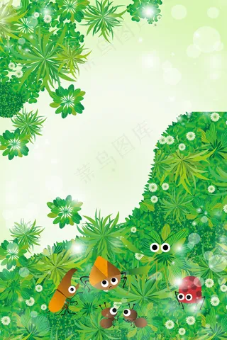 矢量图春天的草丛