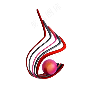 建军节火焰雕塑png图