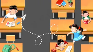 黄色系卡通手绘风开学季配图