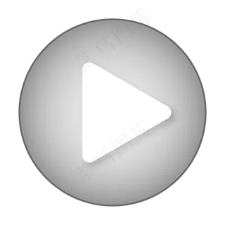 灰色的play播放按钮图标,免抠元素
