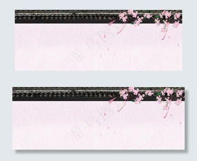 中国风浪漫建筑屋檐banner