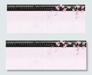 中国风浪漫建筑屋檐banner