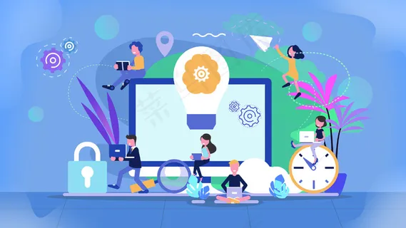 矢量办公科技商务上班族 矢量办公科技商务上班族