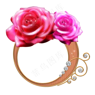 情人节的美丽玫瑰花环