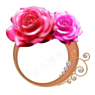 情人节的美丽玫瑰花环