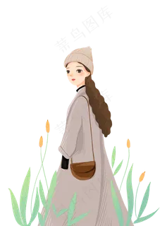 文艺清新手绘女孩